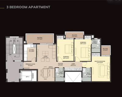 Vatika Seven Elements 3 BHK